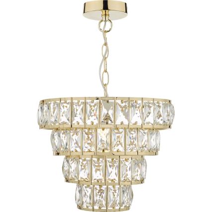 Där Lighting CER0135 - Ljuskrona med kedja CERYS 1xE27/60W/230V guld