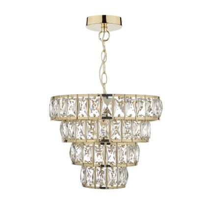 Där Lighting CER0135 - Ljuskrona med kedja CERYS 1xE27/60W/230V guld