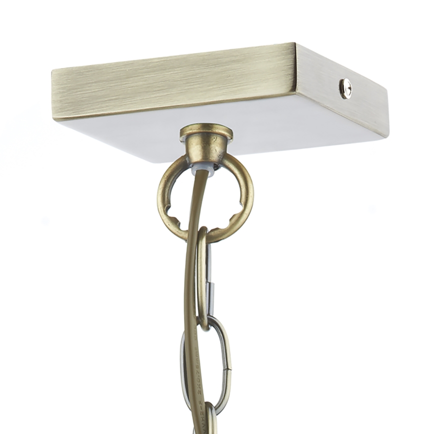 Där Lighting CHU0175 - Taklampa med kedja CHURCHILL 1xE27/60W/230V, mässing