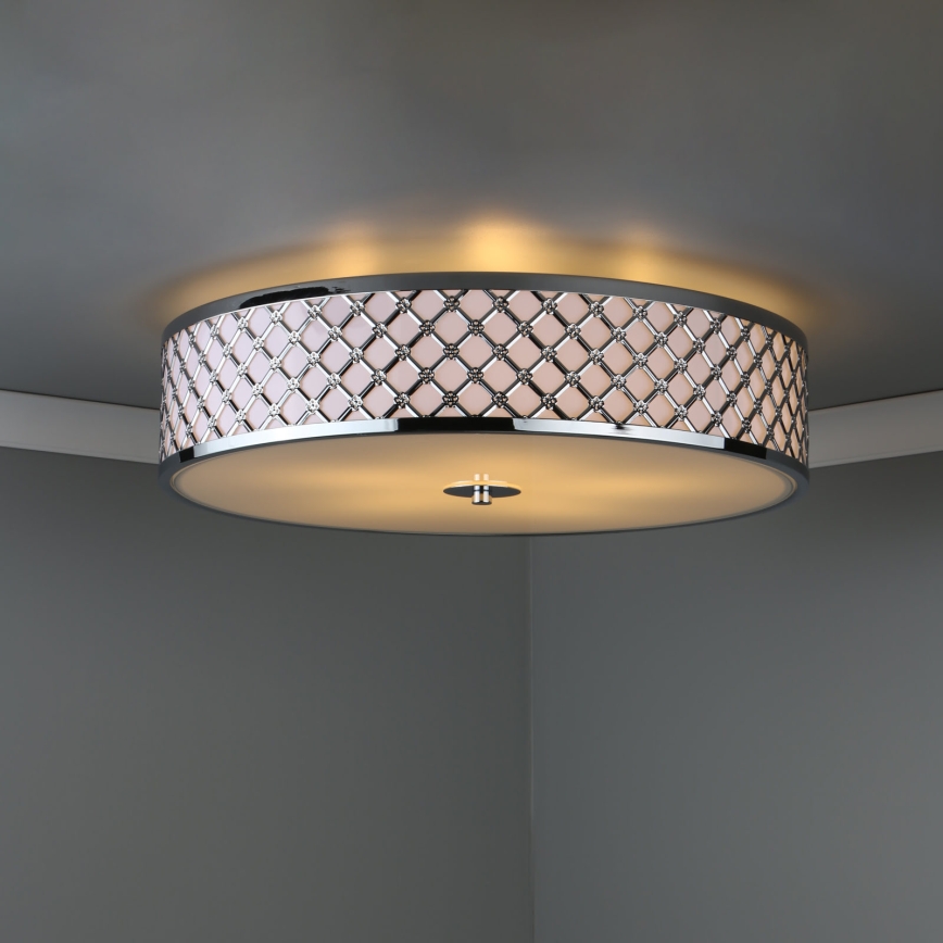 Där Lighting CIV5050 - Taklampa CIVIC 5x E14/60W/230V Ø 50 cm, polerad krom
