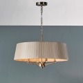 Där Lighting CRI0429 - Kedjeupphängd taklampa CRISTIN 4xE14/40W/230V mässing/taupe