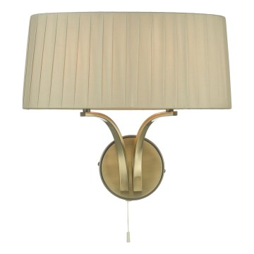Där Lighting CRI0929 - Vägglampa CRISTIN 2xE14/40W/230V mässing/taupe