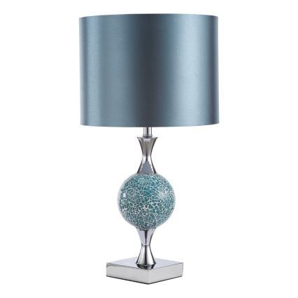 Där Lighting ELS4223 - Bordslampa ELSA 1xE27/40W/230V blå/blankkrom