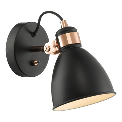 Där Lighting FRE0722 - Väggspotlight FREDERICK 1xE14/40W/230V svart