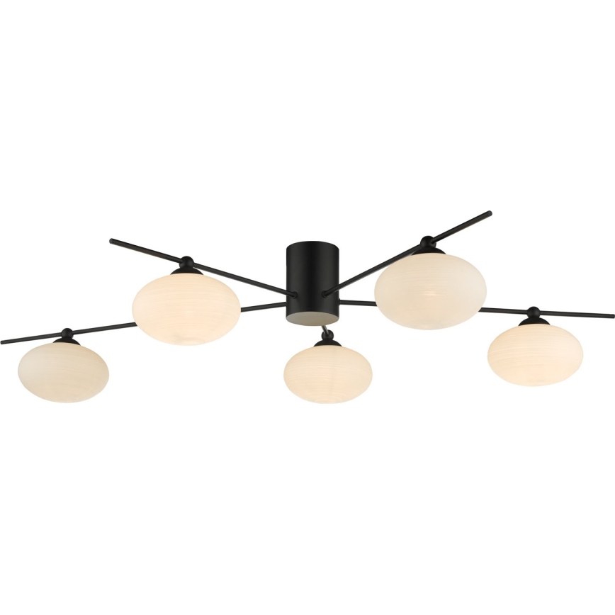 Där Lighting JAS5422 - Ytmonterad taklampa JASPER 5xG9/25W/230V svart