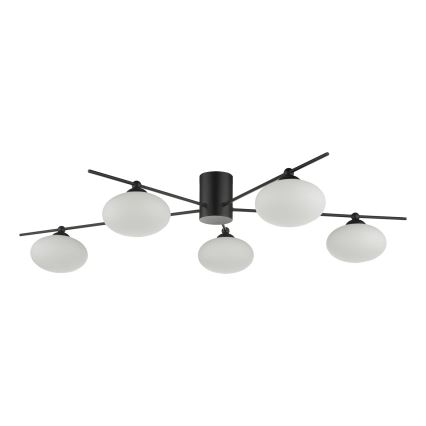 Där Lighting JAS5422 - Ytmonterad taklampa JASPER 5xG9/25W/230V svart