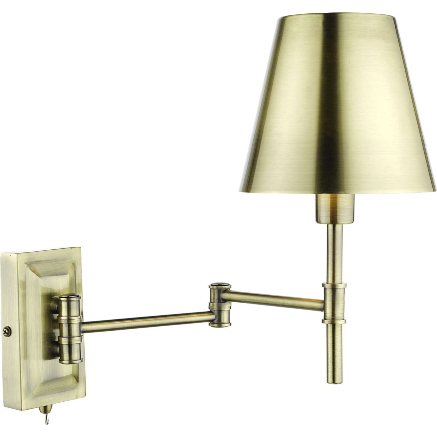 Där Lighting KEN0775 - Flexibel vägglampa KENSINGTON 1xE14/25W/230V mässing