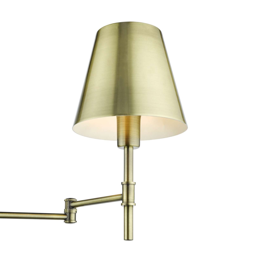 Där Lighting KEN0775 - Flexibel vägglampa KENSINGTON 1xE14/25W/230V mässing