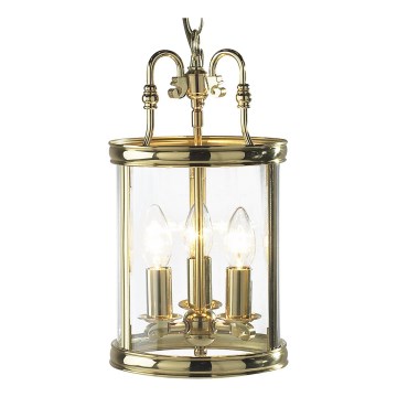 Där Lighting LAM0340 - Taklampa med kedja LAMBETH 3xE14/60W/230V mässing