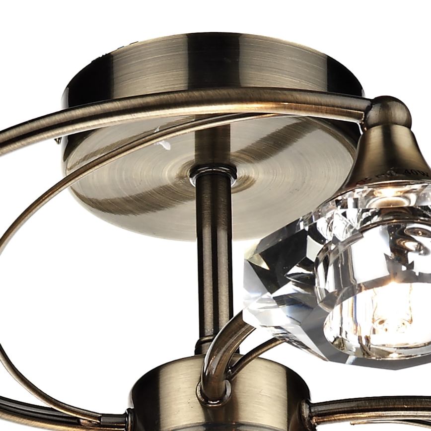 Där Lighting LUT0675 - Ytmonterad ljuskrona LUTHER, 6 x G9, 40 W, 230 V, mässing