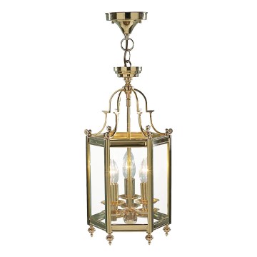 Där Lighting MOO0340 - MOORGATE ljuskrona med kedja 3xE14/60W/230V, mässing