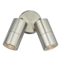Där Lighting ORT0968 - LED utomhus väggspot ORTEGA 2xGU10/5W/230V IP65 blank krom