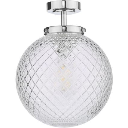 Där Lighting WAY0150 - Badrumstaklampa WAYNE 1xE27/40W/230V IP44 Ø 25 cm blank krom