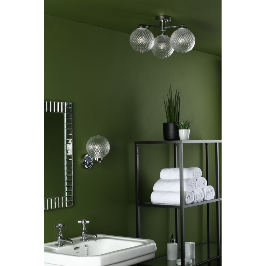 Där Lighting WAY0750 - Badrumsvägglampa WAYNE 1xG9/3W/230V IP44 blank krom