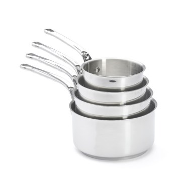 De Buyer 3410.04 - Set med 4 kastruller MILADY i rostfritt stål