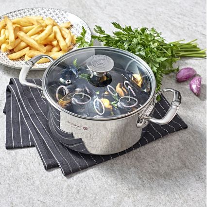 De Buyer 3427.28 - Gryta MILADY 28 cm med lock i rostfritt stål