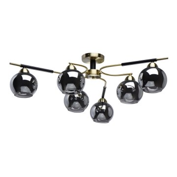 De Markt 605014606 - Fastsatt takkrona  HAMBURG 6xE27/40W/230V