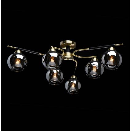 De Markt 605014606 - Fastsatt takkrona  HAMBURG 6xE27/40W/230V