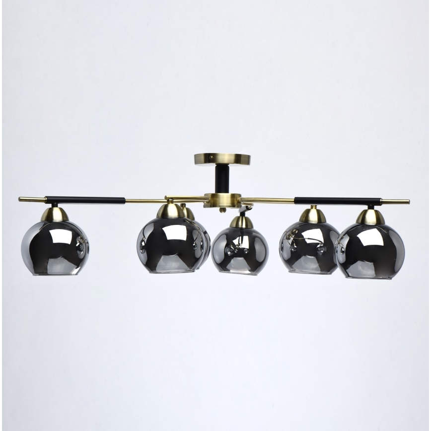 De Markt 605014606 - Fastsatt takkrona  HAMBURG 6xE27/40W/230V