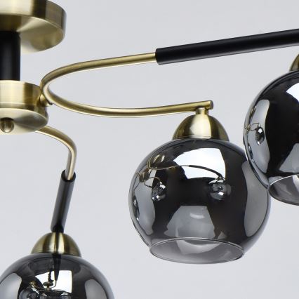 De Markt 605014606 - Fastsatt takkrona  HAMBURG 6xE27/40W/230V