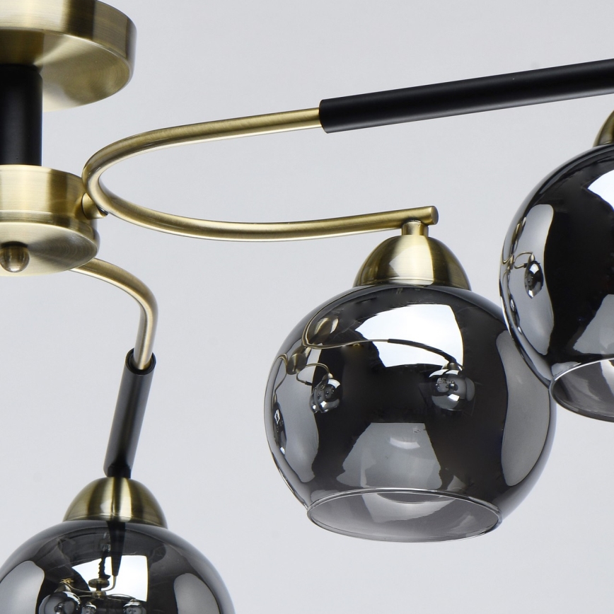 De Markt 605014606 - Fastsatt takkrona  HAMBURG 6xE27/40W/230V