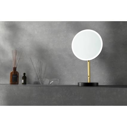 Deante ADI_Z812 - LED Uppladdningsbar sminkspegel för badrum SILIA LED/5V 5000 mAh 2700-6500K IP44