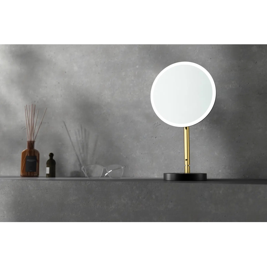 Deante ADI_Z812 - LED Uppladdningsbar sminkspegel för badrum SILIA LED/5V 5000 mAh 2700-6500K IP44