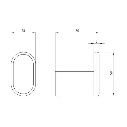 Deante ADR_0111 - Väggkrok ROUND polerad krom