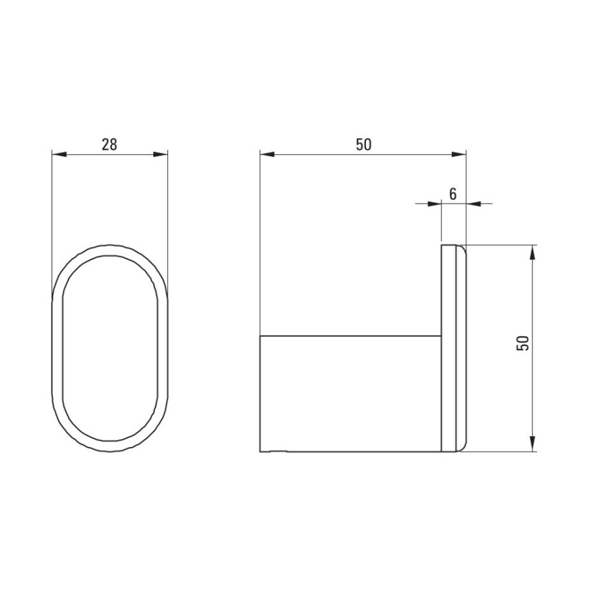 Deante ADR_0111 - Väggkrok ROUND polerad krom