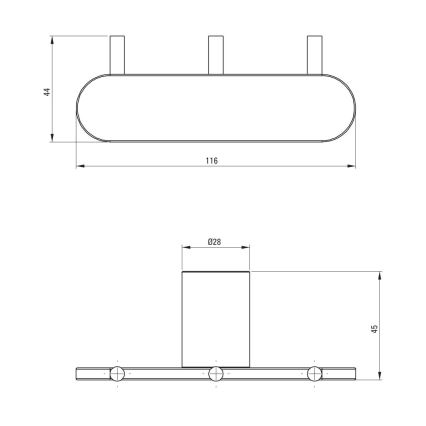 Deante ADR_0131 - Väggkrok ROUND, polerad krom