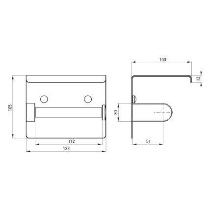 Deante ADR_0221 - Toalettpappershållare ROUND i blank krom
