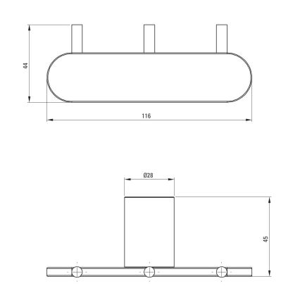 Deante ADR_N131 - Väggkrok ROUND svart