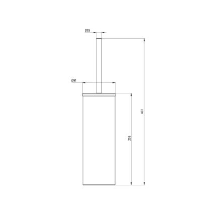 Deante ADR_N712 - Stående toalettborste ROUND svart