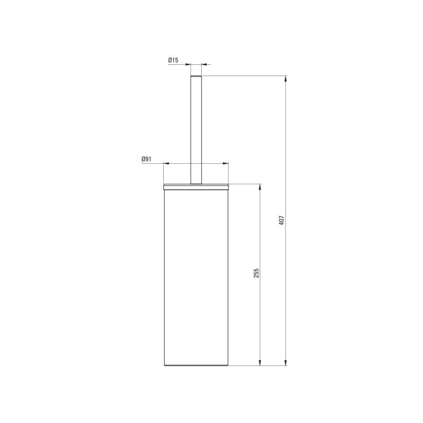 Deante ADR_N712 - Stående toalettborste ROUND svart
