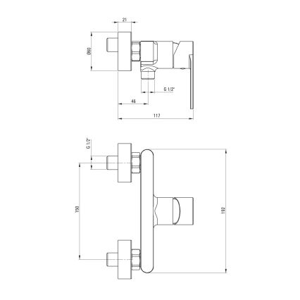Deante BGA_N40M - ALPINIA duschblandare, svart