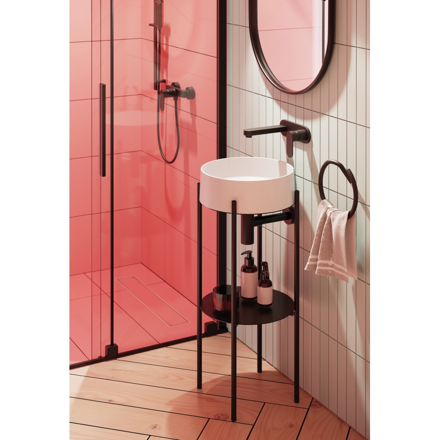 Deante BGA_N54L - ALPINIA tvättställsblandare för inbyggd installation, svart