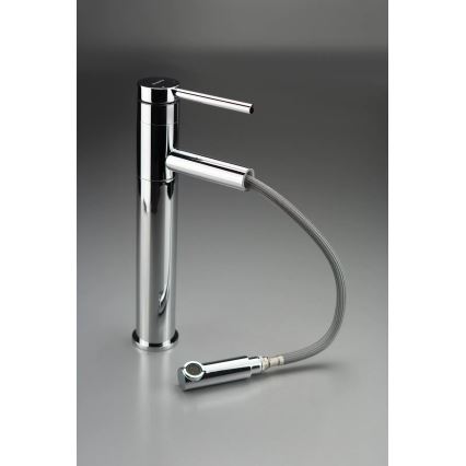 Deante BGE_022K - Tvättställsblandare ORA med utdragbar handdusch, 30,9 cm, blank krom