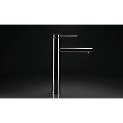 Deante BGE_022K - Tvättställsblandare ORA med utdragbar handdusch, 30,9 cm, blank krom