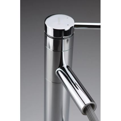 Deante BGE_022K - Tvättställsblandare ORA med utdragbar handdusch, 30,9 cm, blank krom