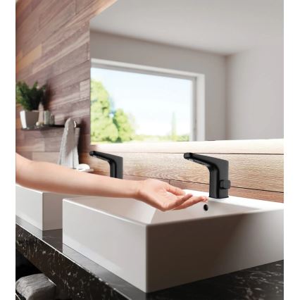 Deante BQH_N28V - Beröringsfri tvättställsblandare HIACYNT 230/6V svart