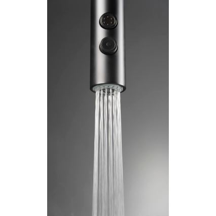 Deante BQO_N72M - Tvättställsblandare med utdragbar spruta OLFATO svart