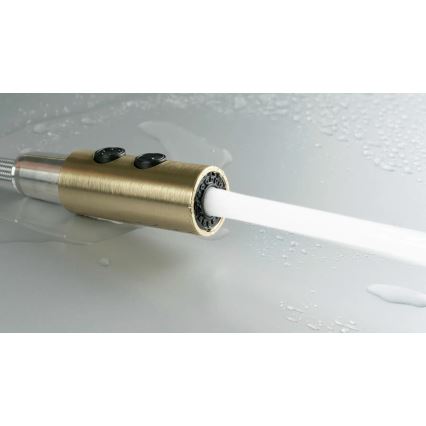 Deante BQO_R72M - Tvättställsblandare med utdragbar spruta OLFATO borstad guld