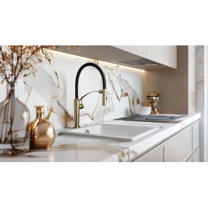 Deante BRC_R72M - Vaskkran med flexibel arm CORDA borstad guld