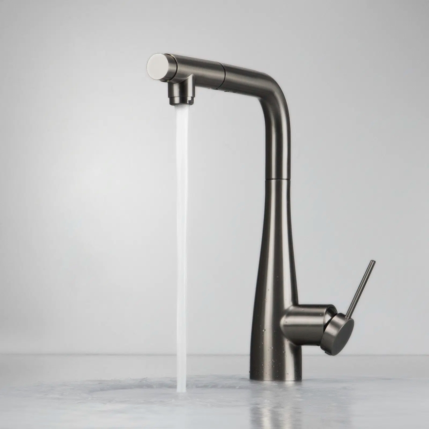 Deante BRE_D75M - Tvättställsblandare med utdragbar spruta ERIDAN titan