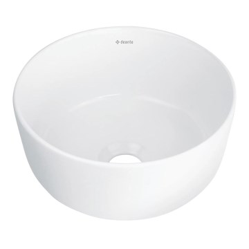 Deante CDJ_6U2S - Bänkhängd tvättställ JASMIN Ø 28 cm keramik/vit