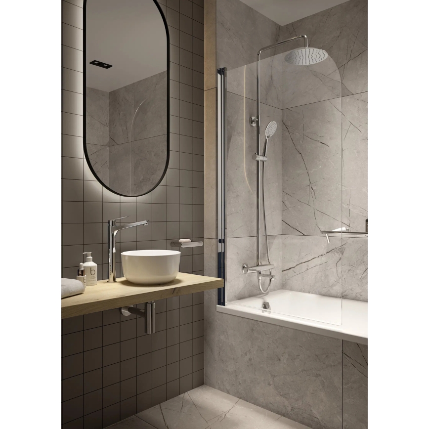 Deante CDJ_6U2S - Bänkhängd tvättställ JASMIN Ø 28 cm keramik/vit