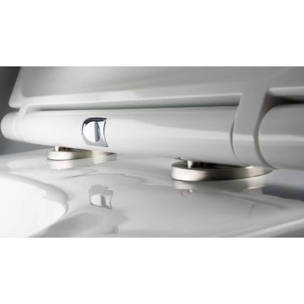 Deante CGRD6ZPW - Vägghängd WC med SoftClose-sits ROUND keramik/vit