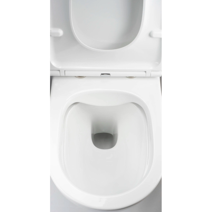 Deante CGRD6ZPW - Vägghängd WC med SoftClose-sits ROUND keramik/vit