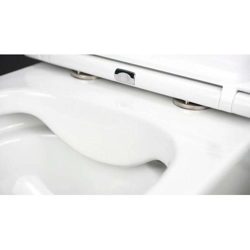 Deante CGRD6ZPW - Vägghängd WC med SoftClose-sits ROUND keramik/vit