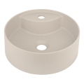 Deante CQS_5U4B - Bänkskiva med handfat och hål för blandare SILIA Ø 36 cm granit/beige